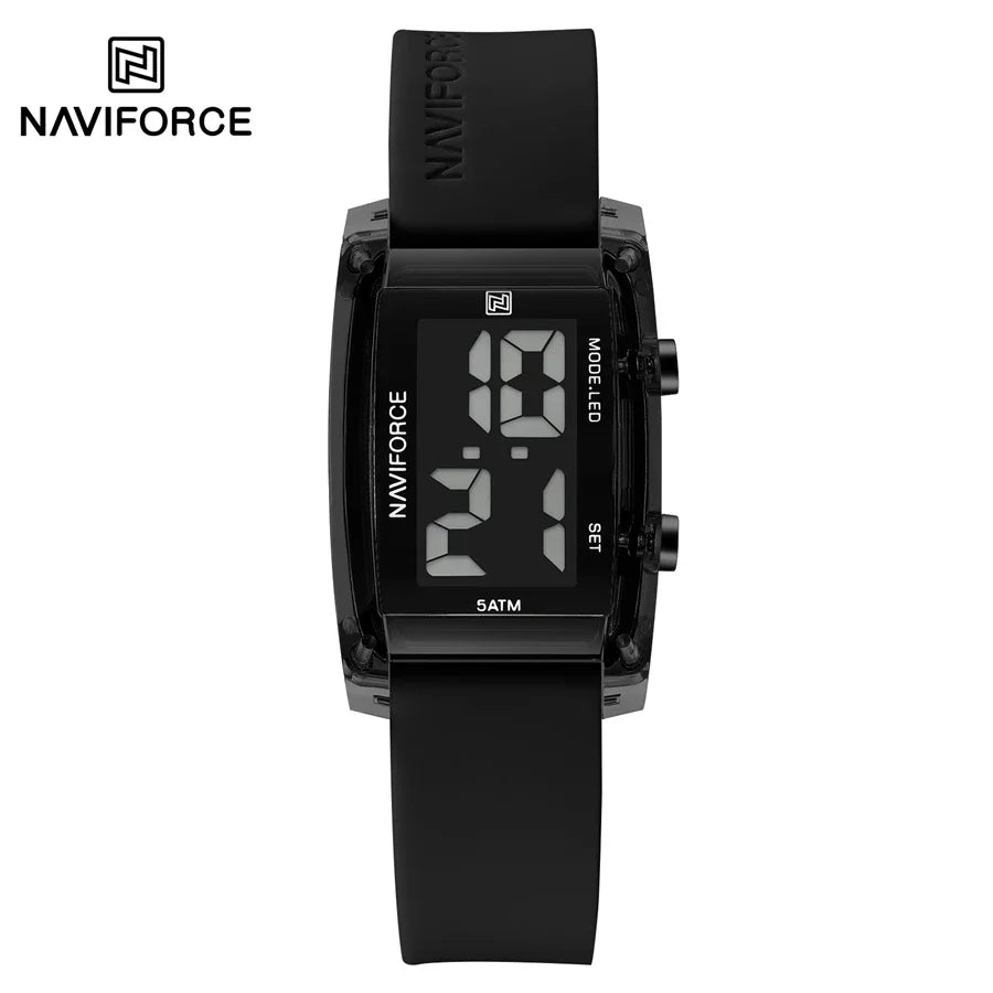 NAVIFORCE Fashion Women Watches Sports Digital LCD Alarm Chrono Electronic Clock Student Waterproof Wristwatch Reloj Hombre