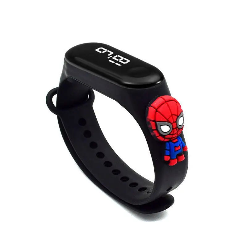 Mickey Minnie Marvel Children Digital Watch Boy Girls Spiderman Iron Man LED Sports Wristwatches Silicone Kids Watches Bracelet