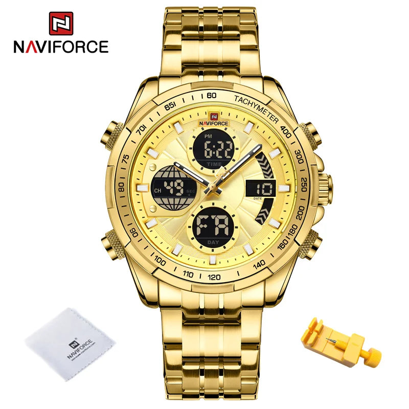 NAVIFORCE Fashion Military Watches for Men Luxury Original Digital Sport Chronograph Waterproof Quartz WristWatch Free Shiping